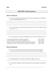 English Worksheet: Eugenism