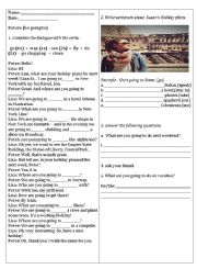 English Worksheet: Future (be going to)