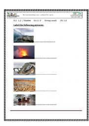 English Worksheet: natural disasters