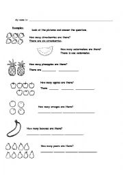 English Worksheet: How many