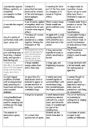 English Worksheet: Halloween game part 2