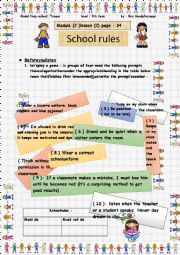 English Worksheet: School Rules