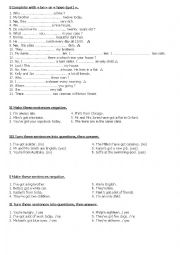 English Worksheet: be and have (got) present tense exercises