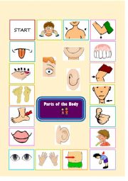 English Worksheet: BODY PARTS GAME (part 1)