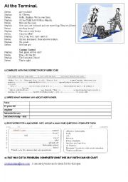 English Worksheet: AT the terminal