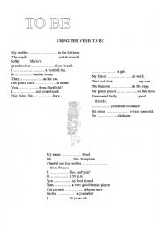 English Worksheet: to be