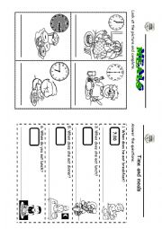 English Worksheet: TIME AND MEALS