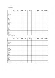 English Worksheet: Verb Be Battleship