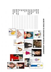 English Worksheet: ADJECTIVES TO DESCRIBE PHYSICAL APPEARANCE