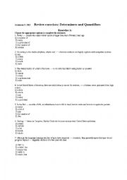 Determiners and quantifiers