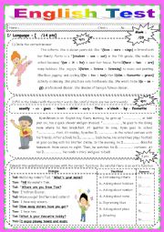 English Worksheet: English Test