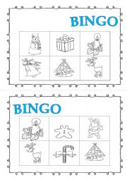 English Worksheet: x-mas bingo