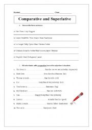 English Worksheet: Exercises: Comparative and Superlative