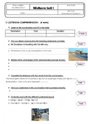 4th form Sciences mid term test 1 