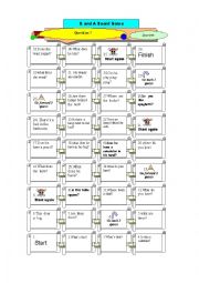 English Worksheet: Q&A BOARD GAMES