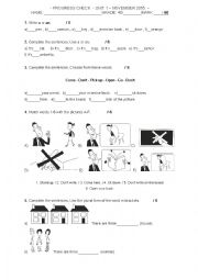 English Worksheet: Classroom language