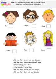 English Worksheet: Physical description