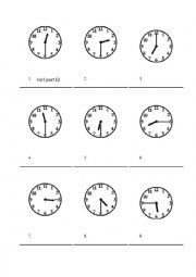 English Worksheet: telling the time exercise