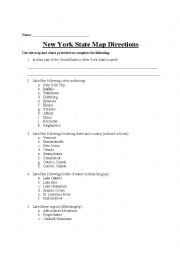 New York State Map Activity