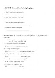 English Worksheet: be going to