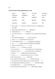 English Worksheet: Vocabulary-Adjectives-C2