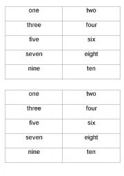 English Worksheet: Numbers