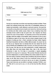 English Worksheet: Science 3