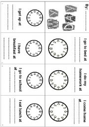 English Worksheet: Minibooks My day