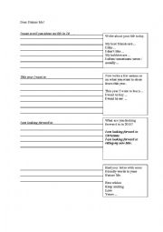 English Worksheet: A letter to Future Me