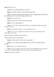 English Worksheet: tape script of mid term  term test1 for 8th form