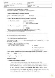 English Worksheet:  8th form Mid term test1
