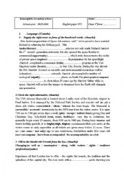 English Worksheet: Test n1 4th form