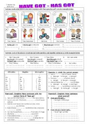 English Worksheet: Have got / has got worksheet