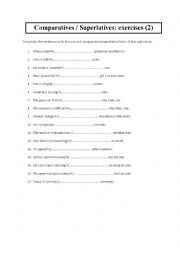 English Worksheet: Comparatives - Superlatives