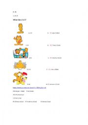 English Worksheet: what time is it?