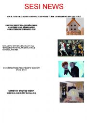 English Worksheet: About newspaper