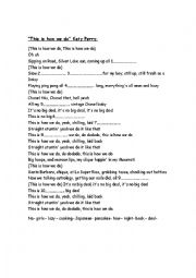 English Worksheet: This is how we do. Katy Perry