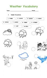 English Worksheet: The Weather