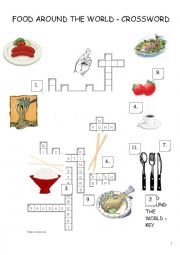 English Worksheet: Food around the world