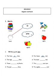 English Worksheet: This is and These/ Tobe is and are