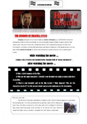 HORROR OF DRACULA (1958) MOVIE WORKSHEET