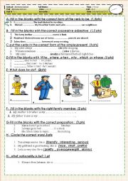 English Worksheet: Test For Common core classes