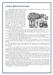 English Worksheet: O´Henry. While the auto waits