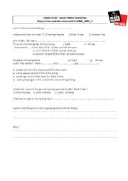 English Worksheet: Black Friday video study