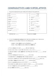 COMPARATIVES AND SUPERLATIVES