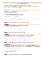 English Worksheet: conditionals