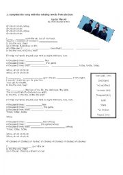 English Worksheet: Up in the Air - 30 Seconds to Mars - Present Perfect vs Past Simple
