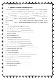 English Worksheet: Past Simple vs Past Continuous