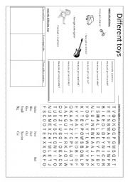 English Worksheet: Toys reinforcement