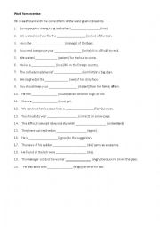 English Worksheet: Word Form Exercise